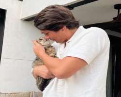 He is a cat person.